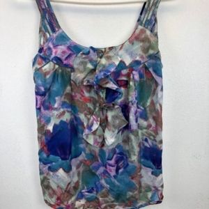 Anthropologie Postmark Ladderlace Watercolor Tank Top